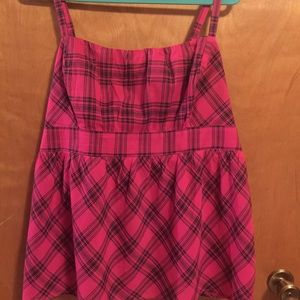 EUC TORRID BABY DOLL TOP BLACK/PINK SZ 2X